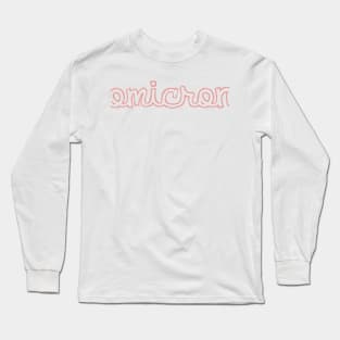 Omicron Cursive Greek Letter Long Sleeve T-Shirt